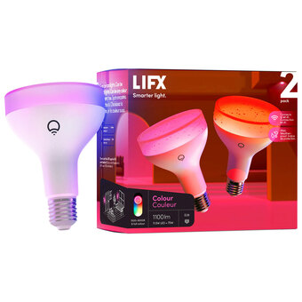 Best Buy Lifx br30 wi-fi led light bulb - 1100lm - multi-colour - 2 pack offer