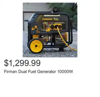 Costco Firman dual fuel generator 10000w offer