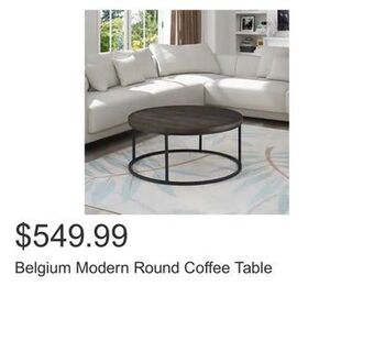 Costco Belgium modern round coffee table offer