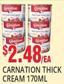 88 Supermarket Carnation Thick Cream 170ml offer