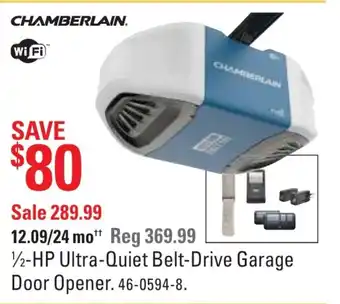 Canadian Tire HP ultra-quiet belt-drive garage door opener offer