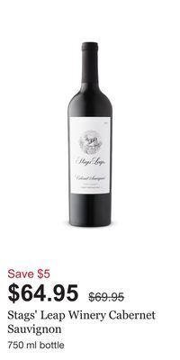 LCBO Stags' leap winery cabernet sauvignon offer
