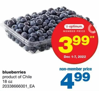 Wholesale Club Blueberries offer