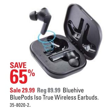 Canadian Tire Bluehive bluepods iso true wireless earbuds offer