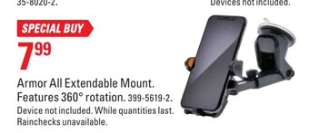 Canadian Tire Armor all extendable mount offer