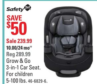 Canadian Tire Grow & go 3-in-1 car seat offer