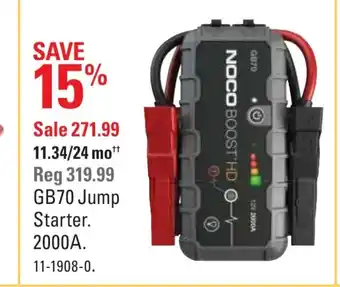 Canadian Tire GB70 Jump starter 2000A offer
