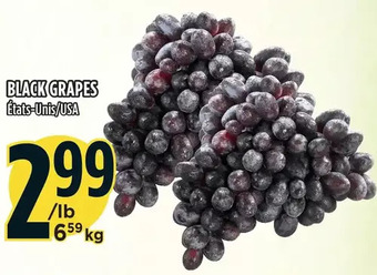 Marché Adonis Black grapes offer
