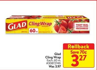 Walmart Glad cling wrap offer