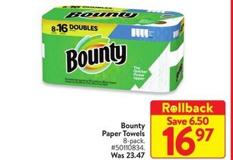Walmart Bounty paper towels offer