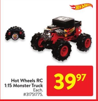 Walmart Hot wheels rc 1:15 monster truck offer