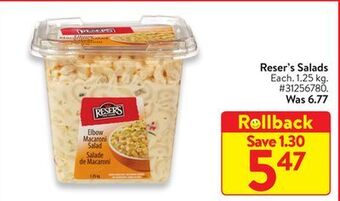 Walmart Reser's salads offer
