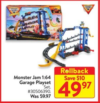 Walmart Monster jam 1:64 garage playset offer