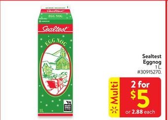 Walmart Sealtest eggnog offer