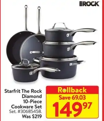 Walmart Starfit the rock diamond 10-piece cookware set offer