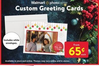 Walmart Custom greeting cards offer