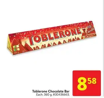Walmart Toblerone chocolate bar offer