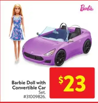Walmart Barbie doll with convertible car offer