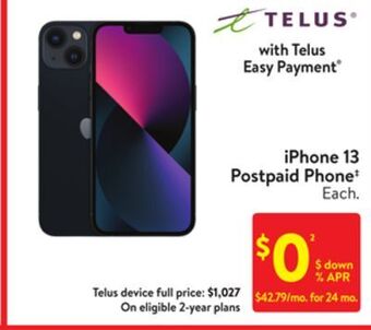 Walmart Iphone 13 postpaid phone‡ offer