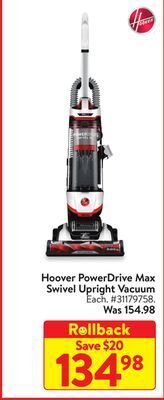 Walmart Hoover powerdrive max swivel upright vacuum offer