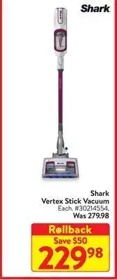 Walmart Shark vertex stick vacuum offer