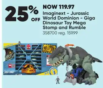 Toys R us Imaginext - jurassic world dominion - giga dinosaur toy mega stomp and rumble offer