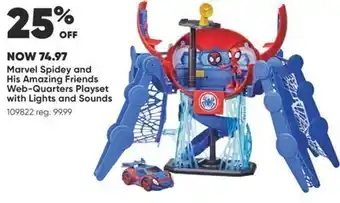 Toys R us Marvel spidey and his amazing friends web-quarters playset with lights and sounds offer