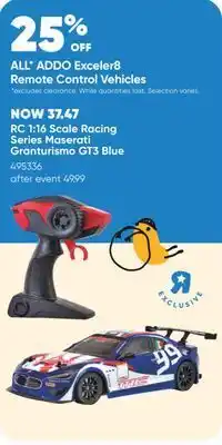 Toys R us Addo play rc 1:16 scale racing series maserati granturismo gt3 blue offer