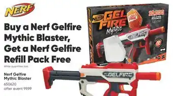 Toys R us Nerf gelfire mythic blaster offer