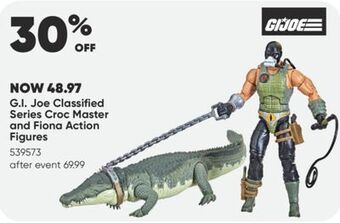 Toys R us G.i. joe classified series croc master and fiona action figures offer