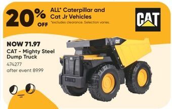 Toys R us Cat - mighty steel dump truck offer