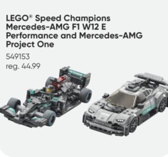 Toys R us Lego® speed champions mercedes-amg f1 w12 e performance and mercedes-amg project one offer