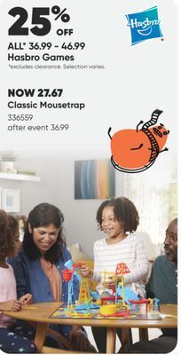 Toys R us Hasbro classic mousetrap offer