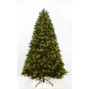 Home Depot 7.5' bristol pine pre-lit artificial christmas tree with 1,500 led lights offer