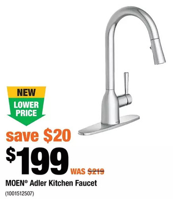 Home Depot Moen adler kitchen faucet offer