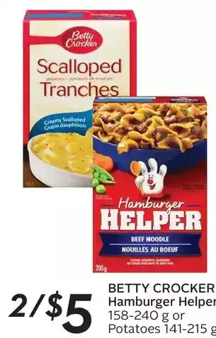 Sobeys Betty crocker hamburger helper or potatoes offer
