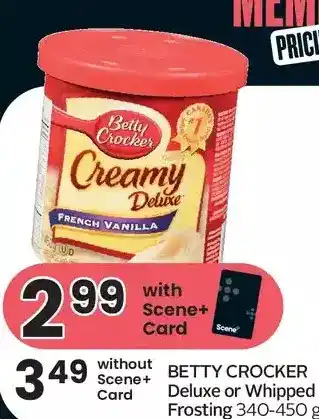 Sobeys Betty crocker deluxe or whipped frosting offer
