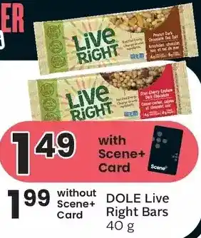 Sobeys Dole live right bars offer
