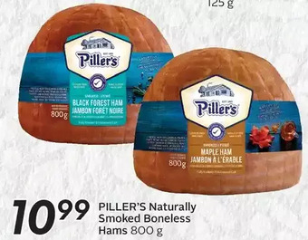 Sobeys Piller's naturally smoked boneless hams offer