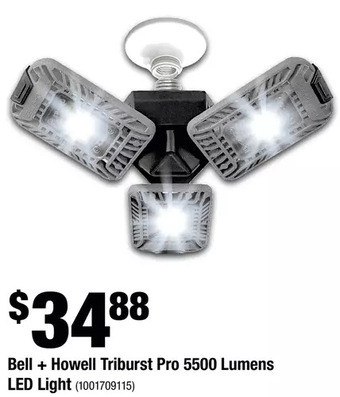 Home Depot Bell + howell triburst pro 5500 lumens led light offer