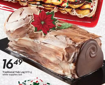 Sobeys Traditional yule log offer