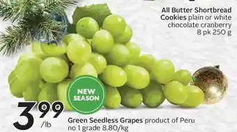 Sobeys Green seedless grapes offer
