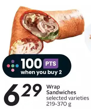 Sobeys Wrap sandwiches offer