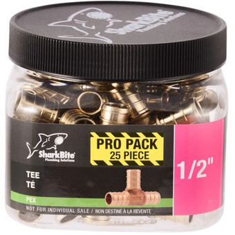 Home Depot 25-pack 1/2 inch sharkbite pex tee offer