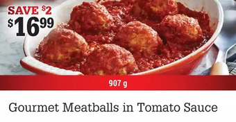 Gourmet meatballs in tomato sauce