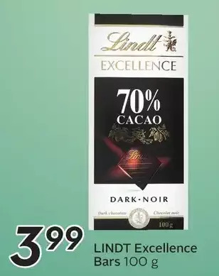 Sobeys Lindt excellence bars offer