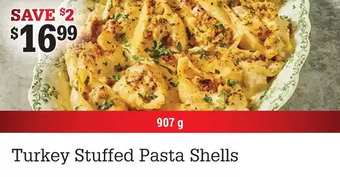 M & M Food Market Turkey stuffed pasta shells offer