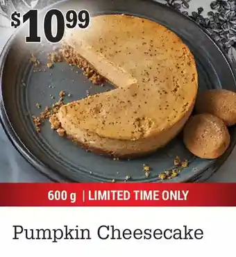 M & M Food Market Pumpkin cheesecake offer