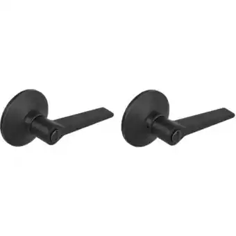 Home Depot Defiant freedom bed & bath twin pack door levers in matte black offer