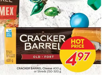 Sobeys Cracker barrel cheese or shreds offer